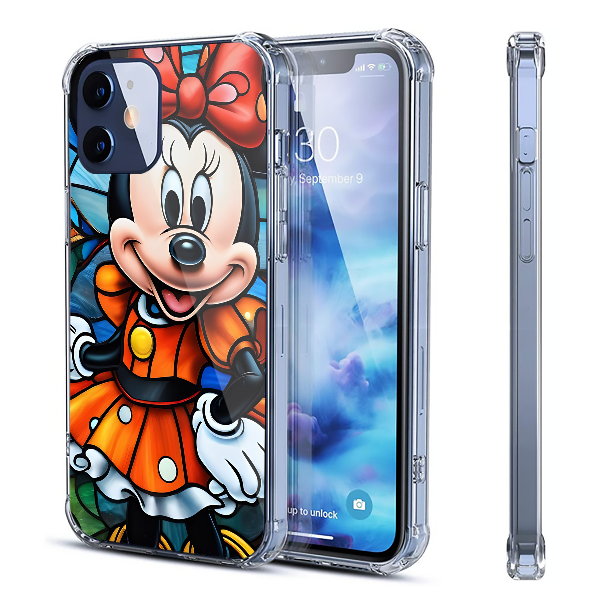 （画像用） ミッキーマウス Mickey Mouse 【iPhone 12シリーズ対応】透明スマホケース（クリアソフトケース）